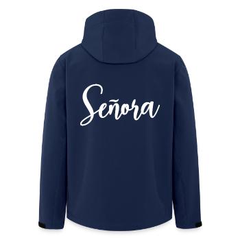 Señora Engagement Bride To Be Wedding Party - Men’s Recycled Softshell Jacket by Stanley/Stella - navy - Back - AI Model Male 185 light (185cm)