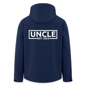 Uncle Est. 2023, Uncle To Be, Pregnancy Reveal - Men’s Recycled Softshell Jacket by Stanley/Stella - navy - Back - AI Model Male 185 light (185cm)