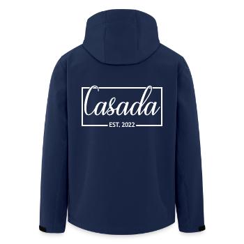 Casada Est. 2022 Wedding Anniversary Married Women - Men’s Recycled Softshell Jacket by Stanley/Stella - navy - Back - AI Model Male 185 light (185cm)