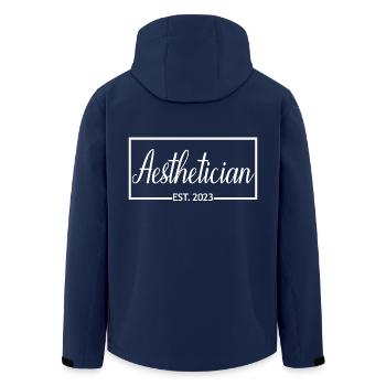 Aesthetician Est. 2023 Graduated Aesthetician Gift - Men’s Recycled Softshell Jacket by Stanley/Stella - navy - Back - AI Model Male 185 light (185cm)