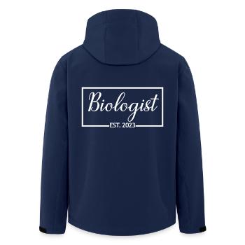 Biologiste Est. 2023 Étudiant Biologiste Diplômé - Veste softshell homme en polyester recyclé Stanley/Stella - marine - Dos - AI Model Male 185 light (185cm)