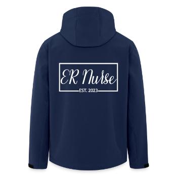 2023 Graduate Nursing Student Geschenk - Recycelte Männer Softshell-Jacke von Stanley/Stella - Navy - Hinten - AI Model Male 185 light (185cm)