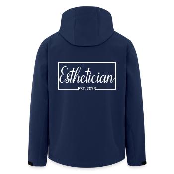 Esthetician Est. 2023 Graduated Esthetician Gift - Men’s Recycled Softshell Jacket by Stanley/Stella - navy - Back - AI Model Male 185 light (185cm)
