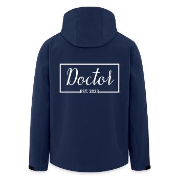 Doctor Est. 2023 Graduated Doctor Student Gift - Men’s Recycled Softshell Jacket by Stanley/Stella - navy - Back - AI Model Male 185 light (185cm)