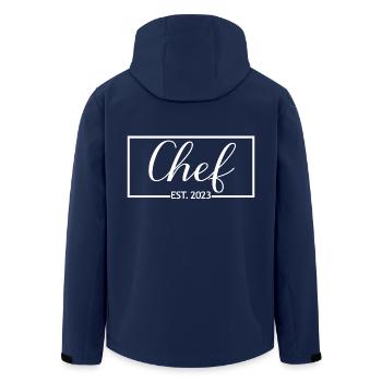 Koch Est. 2023 diplomierter Koch Kochkunst Student - Recycelte Männer Softshell-Jacke von Stanley/Stella - Navy - Hinten - AI Model Male 185 light (185cm)