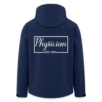 Physician Est. 2023 Graduated Physician Student - Men’s Recycled Softshell Jacket by Stanley/Stella - navy - Back - AI Model Male 185 light (185cm)