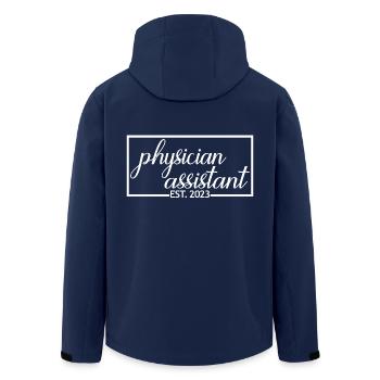 Physician Assistant Est. 2023 Graduation Gift - Men’s Recycled Softshell Jacket by Stanley/Stella - navy - Back - AI Model Male 185 light (185cm)