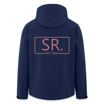 Sr. Est. 2022 Fiançailles pour la fête de mariage du marié - Veste softshell homme en polyester recyclé Stanley/Stella - marine - Dos - AI Model Male 185 light (185cm)