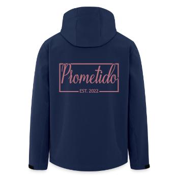 Prometido Est. 2022 Fiancé Engagement Groom To Be - Men’s Recycled Softshell Jacket by Stanley/Stella - navy - Back - AI Model Male 185 light (185cm)