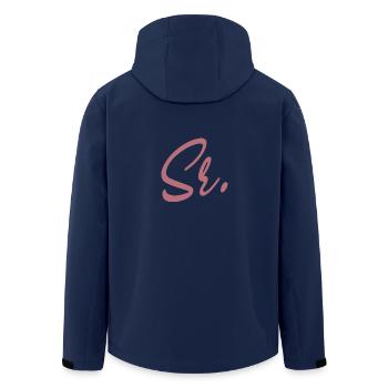 Sr. Verlobungsgeschenk Bräutigam wird Hochzeitsfeier - Recycelte Männer Softshell-Jacke von Stanley/Stella - Navy - Hinten - AI Model Male 185 light (185cm)