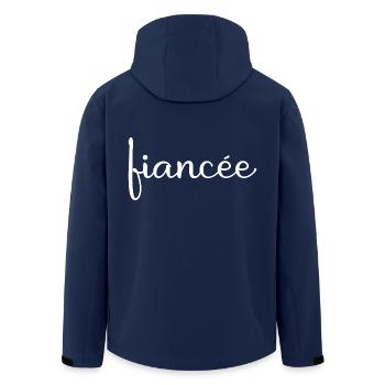 Verlobte Matching Verlobung Hochzeit Flitterwochen - Recycelte Männer Softshell-Jacke von Stanley/Stella - Navy - Hinten - AI Model Male 185 light (185cm)