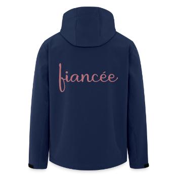 Verlobte Matching Verlobung Hochzeit Flitterwochen - Recycelte Männer Softshell-Jacke von Stanley/Stella - Navy - Hinten - AI Model Male 185 light (185cm)