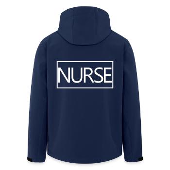 Nurse Proud Graduated Nursing Student Gift - Men’s Recycled Softshell Jacket by Stanley/Stella - navy - Back - AI Model Male 185 light (185cm)