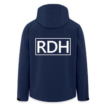 Geschenk von RDH Proud Registered Dental Hygienist - Recycelte Männer Softshell-Jacke von Stanley/Stella - Navy - Hinten - AI Model Male 185 light (185cm)
