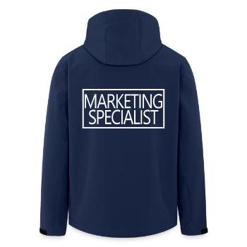 Marketingspezialist Stolzer diplomierter Marketingspezialist - Recycelte Männer Softshell-Jacke von Stanley/Stella - Navy - Hinten - AI Model Male 185 light (185cm)