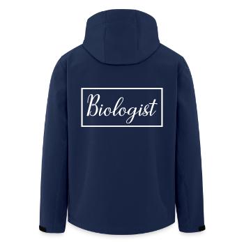 Biologiste fier étudiant diplômé en biologie - Veste softshell homme en polyester recyclé Stanley/Stella - marine - Dos - AI Model Male 185 light (185cm)