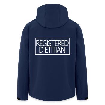 Registered Dietitian Proud Graduated Nutritionist - Men’s Recycled Softshell Jacket by Stanley/Stella - navy - Back - AI Model Male 185 light (185cm)