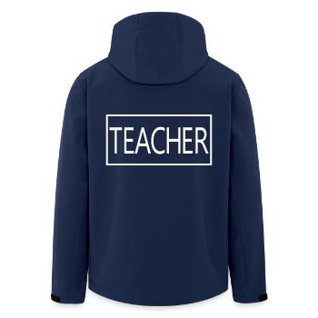 Teacher Proud Graduated Education Teacher Gift - Men’s Recycled Softshell Jacket by Stanley/Stella - navy - Back - AI Model Male 185 light (185cm)