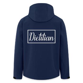 Diététiste Fière étudiante diététiste diplômée - Veste softshell homme en polyester recyclé Stanley/Stella - marine - Dos - AI Model Male 185 light (185cm)