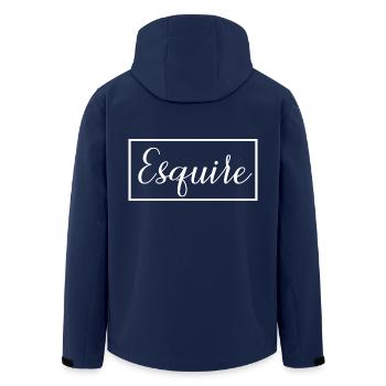 Esquire Graduated Lawyer School Student - Men’s Recycled Softshell Jacket by Stanley/Stella - navy - Back - AI Model Male 185 light (185cm)