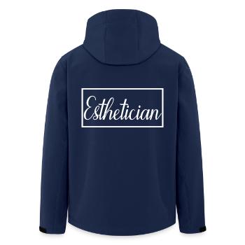 Esthetician Proud Graduated Esthetician Gift - Men’s Recycled Softshell Jacket by Stanley/Stella - navy - Back - AI Model Male 185 light (185cm)