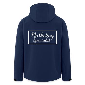 Marketingspezialist stolzer diplomierter Marketer - Recycelte Männer Softshell-Jacke von Stanley/Stella - Navy - Hinten - AI Model Male 185 light (185cm)