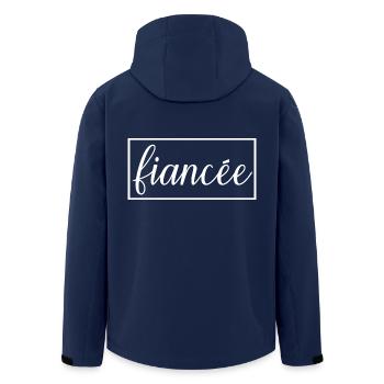 Fiancée Fiancée Fiançailles Mariage Lune de Miel - Veste softshell homme en polyester recyclé Stanley/Stella - marine - Dos - AI Model Male 185 light (185cm)