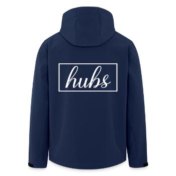 Hubs Matching Engagement Wedding Honeymoon - Men’s Recycled Softshell Jacket by Stanley/Stella - navy - Back - AI Model Male 185 light (185cm)