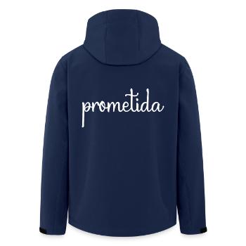 Prometida Fiancée Engagement Wedding Bride To Be - Men’s Recycled Softshell Jacket by Stanley/Stella - navy - Back - AI Model Male 185 light (185cm)