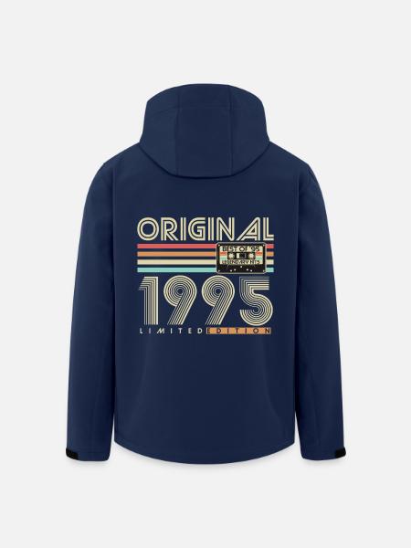 Original 1995 Jahrgang Vintage Geburtstag Retro - Recycelte Männer Softshell-Jacke von Stanley/Stella - Navy
