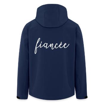 Verlobte Matching Verlobung Hochzeit Flitterwochen - Recycelte Männer Softshell-Jacke von Stanley/Stella - Navy - Hinten - AI Model Male 185 light (185cm)