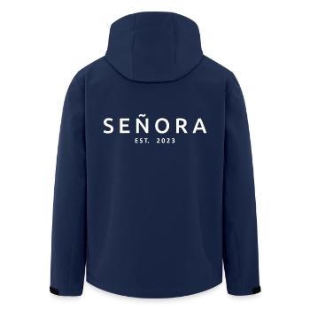 Señora Est. 2023 Engagement Bride To Be Wedding - Men’s Recycled Softshell Jacket by Stanley/Stella - navy - Back - AI Model Male 185 light (185cm)