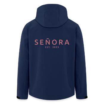 Señora Est. 2023 Engagement Bride To Be Wedding - Men’s Recycled Softshell Jacket by Stanley/Stella - navy - Back - AI Model Male 185 light (185cm)