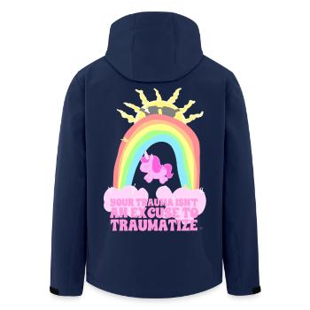 Trauma Traumatizer - Men’s Recycled Softshell Jacket by Stanley/Stella - navy - Back - AI Model Male 185 light (185cm)