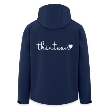 Cute 13th Birthday Gift 13 Years Old - Thirteen - Men’s Recycled Softshell Jacket by Stanley/Stella - navy - Back - AI Model Male 185 light (185cm)