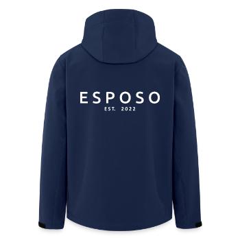 Esposo Est. 2022 Engagement For Groom's Wedding - Men’s Recycled Softshell Jacket by Stanley/Stella - navy - Back - AI Model Male 185 light (185cm)