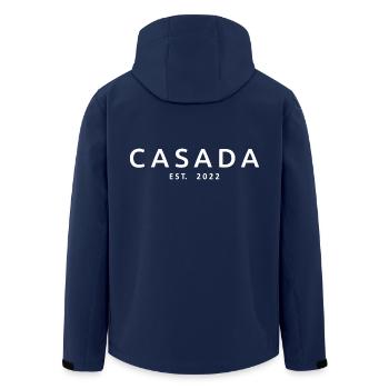 Casada Est. 2022 Wedding Anniversary Married Women - Men’s Recycled Softshell Jacket by Stanley/Stella - navy - Back - AI Model Male 185 light (185cm)
