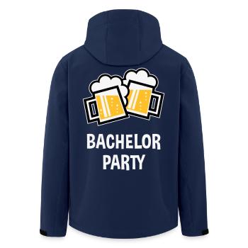 Bachelor Party (Stag Night Bavarian Beer Mugs 3C) - Men’s Recycled Softshell Jacket by Stanley/Stella - navy - Back - AI Model Male 185 light (185cm)