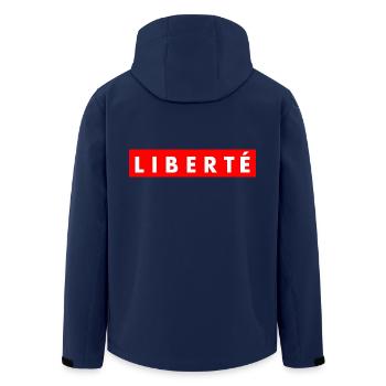 Liberté - Recycelte Männer Softshell-Jacke von Stanley/Stella - Navy - Hinten - AI Model Male 185 light (185cm)