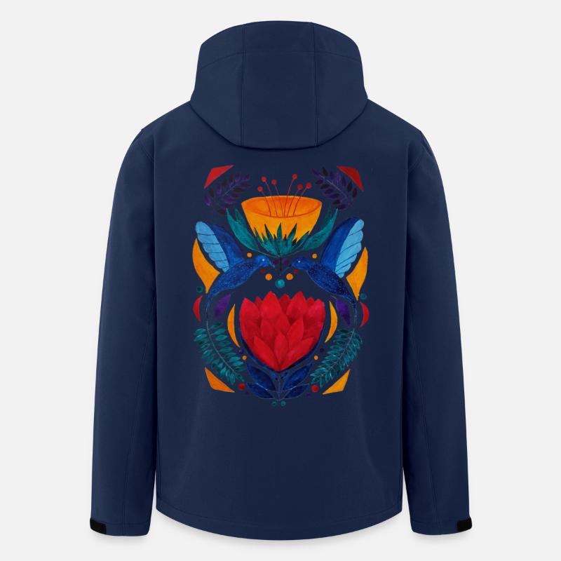 Lovers | Colorful ethnic design - Men’s Recycled Softshell Jacket by Stanley/Stella - navy