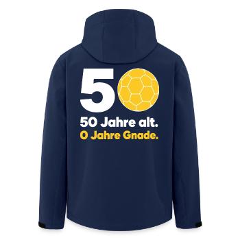 50. Geburtstag Handball – 0 Jahre Gnade - Recycelte Männer Softshell-Jacke von Stanley/Stella - Navy - Hinten - AI Model Male 185 light (185cm)