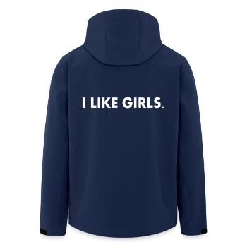 I like girls - Recycelte Männer Softshell-Jacke von Stanley/Stella - Navy - Hinten - AI Model Male 185 light (185cm)