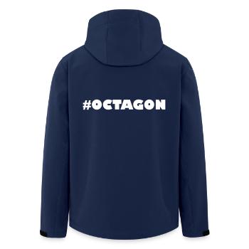 #OCTAGON - Recycelte Männer Softshell-Jacke von Stanley/Stella - Navy - Hinten - AI Model Male 185 light (185cm)