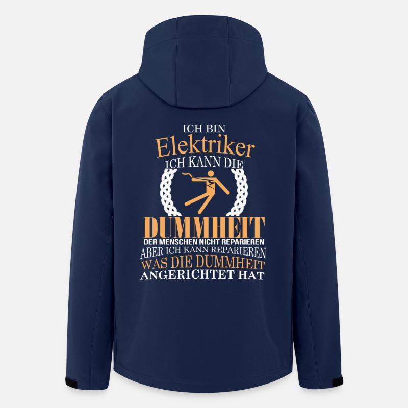 Ich bin Elektriker! - Recycelte Männer Softshell-Jacke von Stanley/Stella - Navy