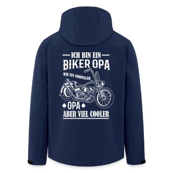 Cadeau de chemise de motard de motard de motard - Veste softshell homme en polyester recyclé Stanley/Stella - marine - Dos - AI Model Male 185 light (185cm)
