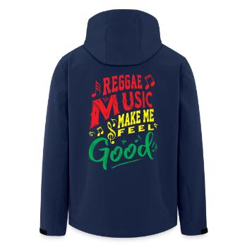 Reggae Music Make Me Feel Good - Men’s Recycled Softshell Jacket by Stanley/Stella - navy - Back - AI Model Male 185 light (185cm)