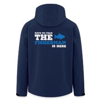 Fischer Angler Fischen Angeln Fisch Geschenkidee - Recycelte Männer Softshell-Jacke von Stanley/Stella - Navy - Hinten - AI Model Male 185 light (185cm)