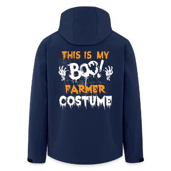 This Is My Boo Farmer Costume Funny Halloween - Men’s Recycled Softshell Jacket by Stanley/Stella - navy - Back - AI Model Male 185 light (185cm)