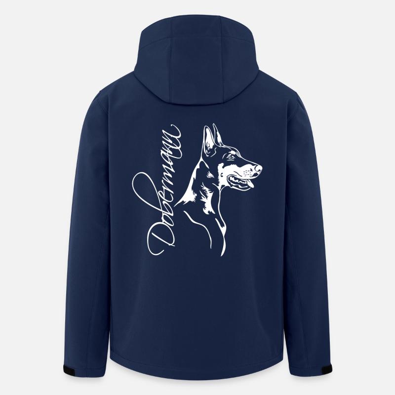 DOBERMANN Hundeportrait Wilsigns Hund Hunde - Recycelte Männer Softshell-Jacke von Stanley/Stella - Navy
