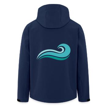 Welle - Recycelte Männer Softshell-Jacke von Stanley/Stella - Navy - Hinten - AI Model Male 185 light (185cm)